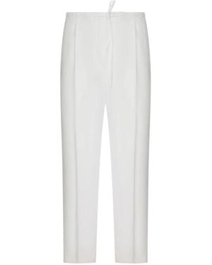 Bottega Veneta Drawstring Casual Trousers - White
