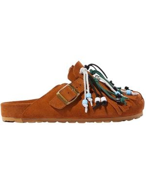 SCAROSSO Muller Shoes With Round Head - Brown