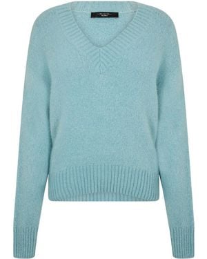 Weekend by Maxmara V-Neck Knit Sweater - Blue