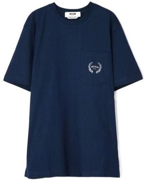 MSGM Short-Sleeved T-Shirt - Blue