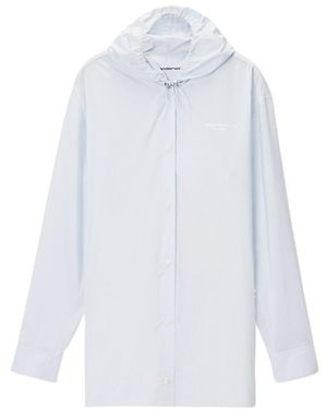 Alexander Wang Button-Down Relaxed Fit Hoodie - White