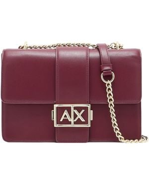 ARMANI EXCHANGE Chain-Link Crossbody Bag - Purple