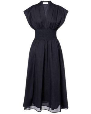 Tory Burch Striped Midi Dress - Blue