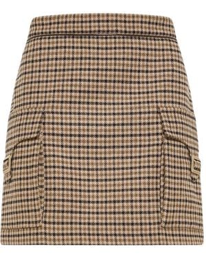 Seventy Plaid Mini Skirt - Natural