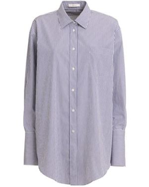 The Row Ment Cotton Long Shirt - Purple