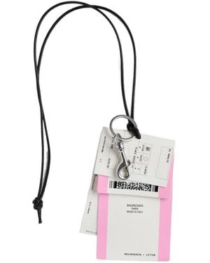 Balenciaga Train Ticket Keychain in White for Men | Lyst
