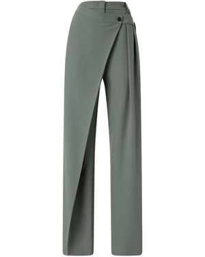Pinko Wrap-Front Pleated Trousers - Green