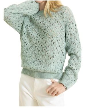 Eleventy Long Sleeve Crew-Neck Sweater - Blue