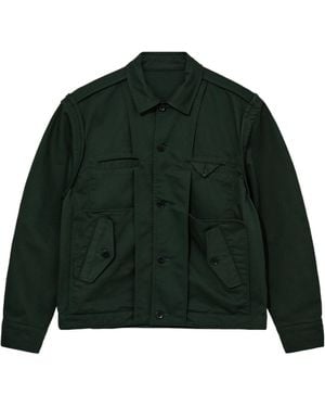 Undercover Lapel Long-Sleeved Shirt - Green