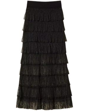 Twinset Lace Maxi Skirt - Black