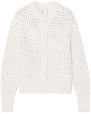 Varley Bettina Textured Knit Jacket - White