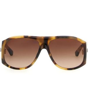 Chloé Chloé Eyewear Pilot Frame Sunglasses - Brown