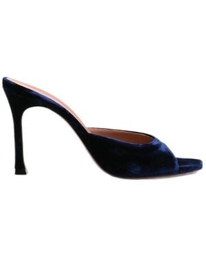AMINA MUADDI Round-Toe High-Heeled Sandals - Black