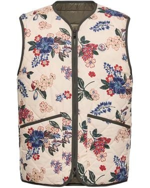 Moncler Franqui Reversible Floral Down Vest - Multicolor