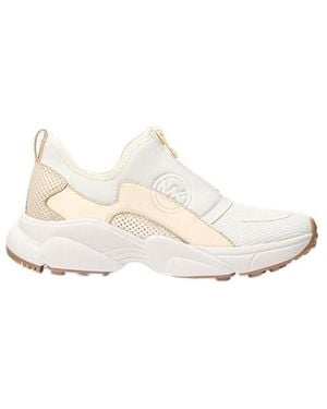 Michael Kors Sami Metallic Finish Trainers - Natural