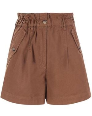 KENZO High Waist Shorts - Brown