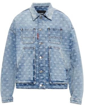 DSquared² Buttoned Denim Jacket - Blue