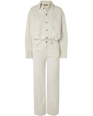 Haikure Tessie Denim Jumpsuit - White