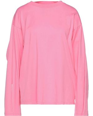 MM6 by Maison Margiela Solid Colour Long Sleeve T-Shirt - Pink