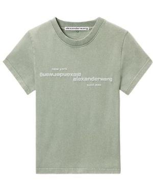 Alexander Wang Mirrored Logo Tee - Green
