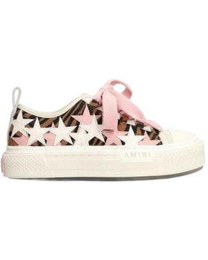 Amiri Zebra Stars Court Low Top Sneakers - Pink