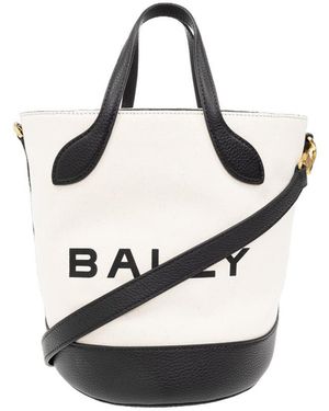 Bally Logo Printed Tote Bag - White