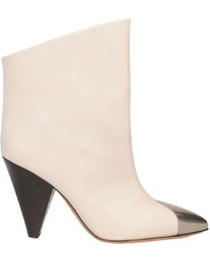 Isabel Marant Fashionable Versatile Leather Ankle Boots - Natural