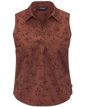 K-Way Sleeveless Jacquard Top - Brown