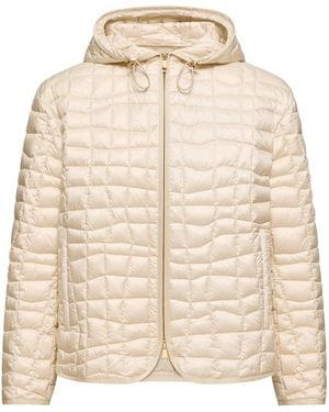 Moncler Zip-Up Quilted Jacket - Natural