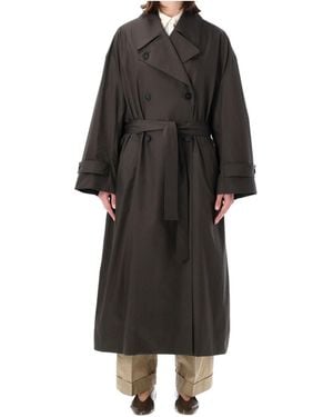 Soeur Helio Belted Double-Breasted Coat - Black