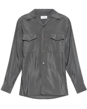 Lemaire Textured Pocket Shirts - Grey