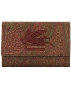 Etro Pegaso-Motif Jacquard Keyholder - Brown