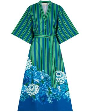 ALÉMAIS Margo Tunic Striped Midi Dress - Green