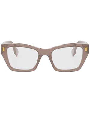 Fendi Eyewear Roma Rectangle Frame Glasses - White