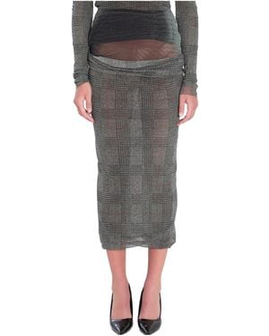 Jean Paul Gaultier Midi Skirt - Gray