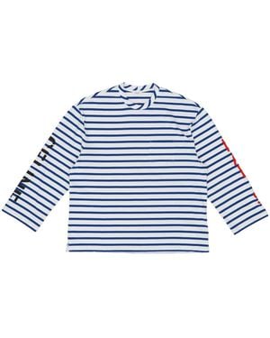 Celine Crew Neck Long-Sleeved T-Shirt - Blue