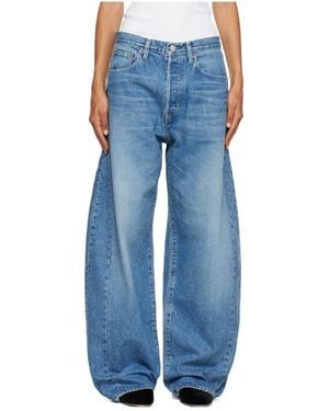 Ssstein Deformation Wide Jeans - Blue