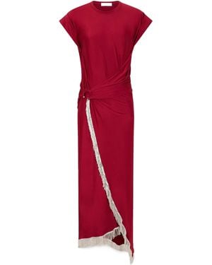 Rabanne Fringe-Detailed Gathered Dress