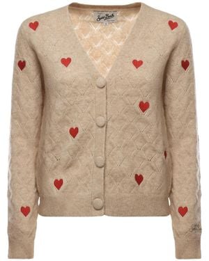 MC2 Saint Barth Long-Sleeved Knitted Cardigan - Natural