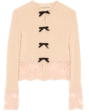 Valentino Long-Sleeved Cardigan - Natural