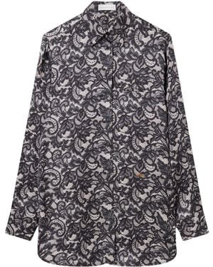 Stella McCartney Lace Print Oversized Shirt - Gray