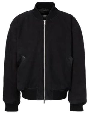 Studio Nicholson X Aaron Levine Berkeley Suede Bomber Jacket - Black