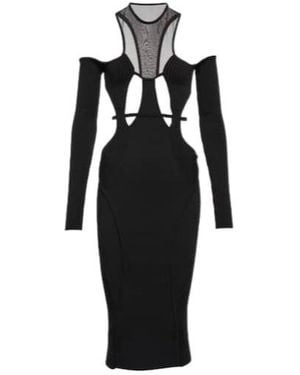 Nensi Dojaka Cutout Midi Dress - Black