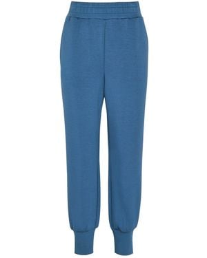 BOSS Elastic-Waisted Tapered Sweatpants - Blue