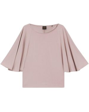 BOSS Loose-Fit Cupro T-Shirt With Raglan Sleeves - Pink