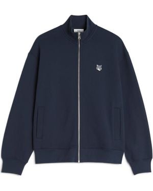 Maison Kitsuné Maison Kitsuné Fox Head Zip Sweatshirt - Blue