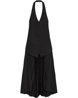 Helmut Lang Halter Vest Dress - Black