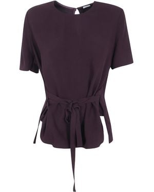 JOSEPH Crepe Short-Sleeved Cover-Up - Purple