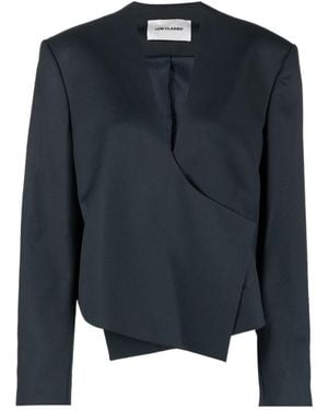 Low Classic Asymmetric Layered Jacket - Blue