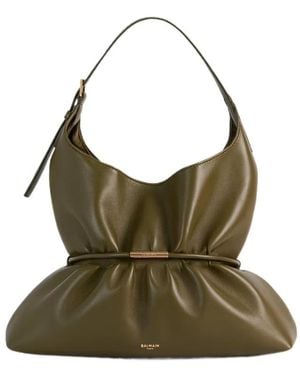 Balmain Sphynx Medium Shoulder Bag - Green